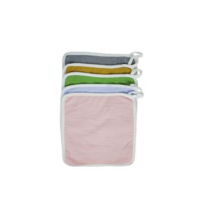 China HONGCH Double-Layer Cloth Soft Absorbent Baby Saliva Soothing Newborn Feeding Towel Child Safe Solid Color for sale