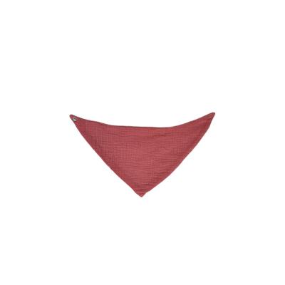 China HONGCH Drool Bibs Saliva Feeding Towel Solid Color Chiffon Cotton Solid Color Snap Button Newborn Soft Triangle Towel for sale