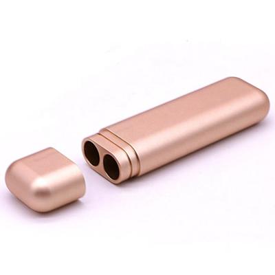 China Custom Cigar Tube VMT Color Anodized Aluminum Cigar Tube Metal Cigar Case for sale