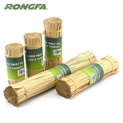 China Hot Sale 15cm Agriculture Biodegradable Twist Tie Binding Paper Vineyard Binding Vegetable Kraft Paper Twist Ties For Garden for sale