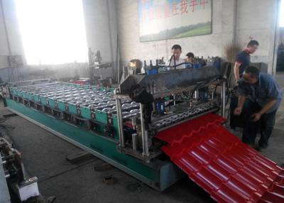 China High Speed 5.5KW Glazed Tile Roll Forming Machine , Roof Tile Making Machine for sale