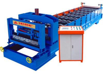 China Metal Colored Steel Glazed Tile Roll Forming Machine With 25.4mm Chain for sale