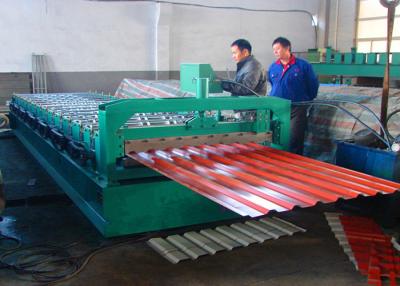 China Steel Color Coated Coil C18 Wall Panel Roll Forming Machine 5.5 KW 5# Reducer for sale