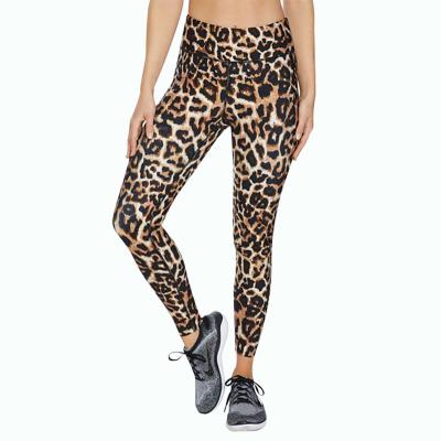 China Antibacterial Custom Animal Digital Print Leopard High Waist Activewear Gym Leggings for sale