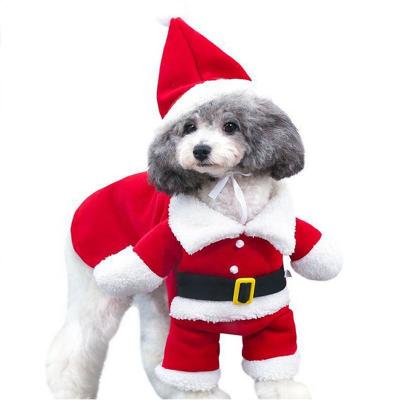 China Newest Sustainable Christmas Pet Costume Cute Adjustable Winter Soft Pet Clothes For Dogs for sale