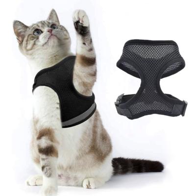 China Durable Professional Nylon Soft Air Mesh Pet Adjustable Small Dog Harness Vest For Outdoor Daily Walking for sale