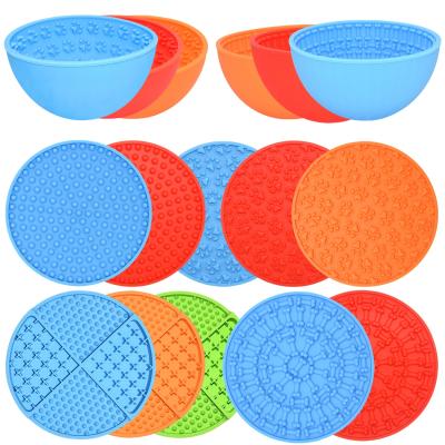 China Slow Conductive BPA Free Viable Pet Healthy Feeding Silicone Dog Lick Mat Lick Bowls For Pet Training Feeding for sale