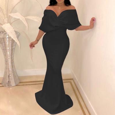 China European And American Ball Party Black Evening Dress Anti-static Elegant Dresses For Women for sale