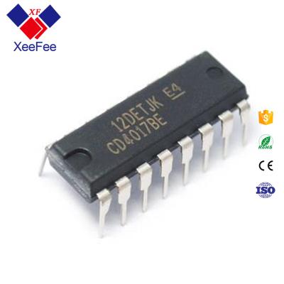 China Electronic Components Price List for Chips CD4017 CD4017BE Logic IC Electronic Components for sale