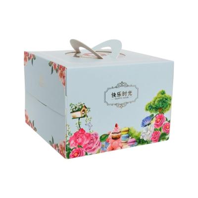 China Promotion Several Size Pattern Custom Cake Box Made With Cardboard Base for sale