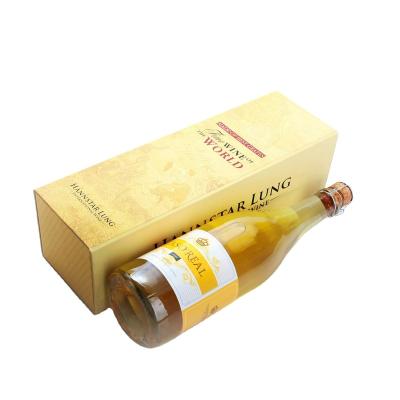 China Luxury Promotion Gold Color Wine Box For Bottle Packaging Gift Box for sale