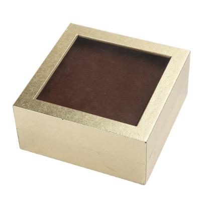 China Promotion Gold Storage Box With Cashmere Packaging Boxes for sale