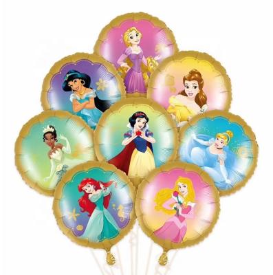 China Gift Toy Wholesale Princess Helium Foil 18inch Foil Balloon For Party Birthday Gift Decoration for sale