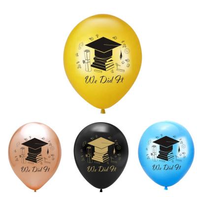 China Gift Toy Custom Printing Graduation Party Decorations Around 2.8g 12inch Deeply Graduated Doctor Latex Balloons for sale