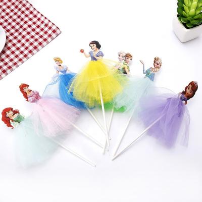 China Decoration/Wedding/Party/Paper Plastic Princess Cupcake Topper Elsa Frozen Cake Topper Decoration Wholesale Toy Party/Festival Gift for sale