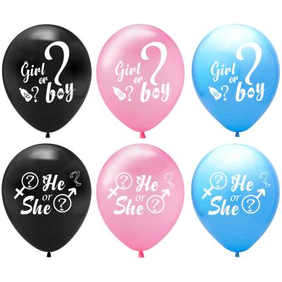 China Gift Toy Custom Printing Wholesale Party Decorations Round 2.8g 12inch Thick Him or Her Gender Reveal Balloons for sale