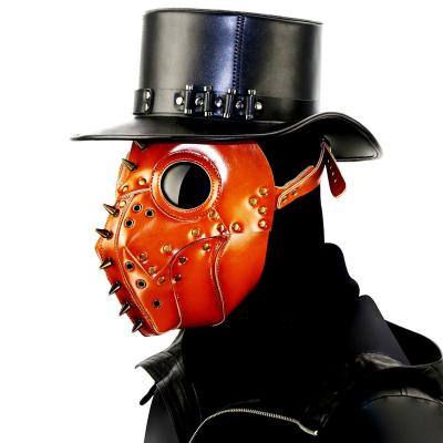 China Wholesale Toy/Festival Gift New Decoration/Wedding/Party/Scary Costume Cosplay Steampunk Halloween Costume Props Plague Doctor Orange Bird Mask for sale