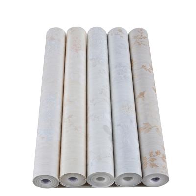 China EUROPEAN TOPLI office modern floral gray simple wallpaper for bedroom living room non woven wallcovering for sale