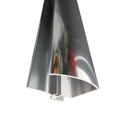 China Factory 6463 U C Profile Aluminum High Brightness Mirror Shower Room Channel Polished High Quality Aluminum Profile for sale