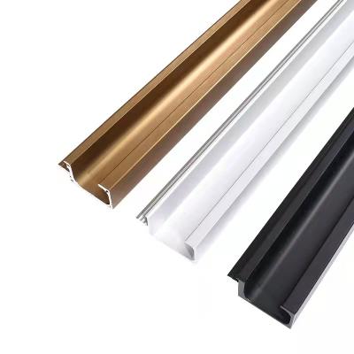 China Aluminum profile cabinet furniture dark edging aluminum profile extruded aluminum g-shaped invisible handle customized aluminum profile for sale