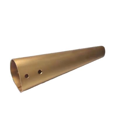 China Aluminum Profile 6000 Series Customized CNC Aluminum Tube Processed Anodized Gold for sale