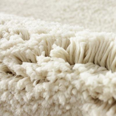 China Softness Rihome Big White long pile white fluffy carpet for home for sale