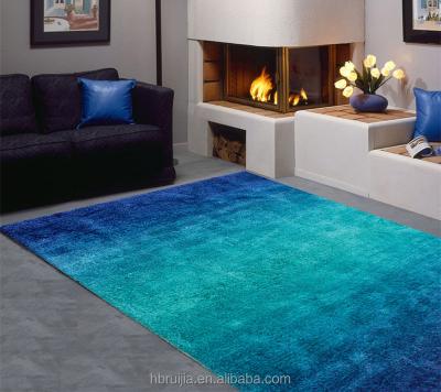 China Eco-friendly.anti-slip.water-proof Gradient Blanket Living Room Blue Carpets and Blankets Microfiber Shaggy Carpet Factory Carpet for sale