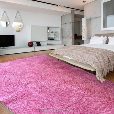 China Super Soft And Anti-Slip Round Carpet Designs Handmade Polyester Rose Growth Ring Carpets And Rugs Antique For Bedroom for sale