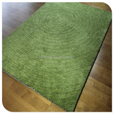 China Selling the best of sweetness! ! ! Polyester Woven Rug Shaggy Indoor Rugs Growing Ring Green Carpet for sale