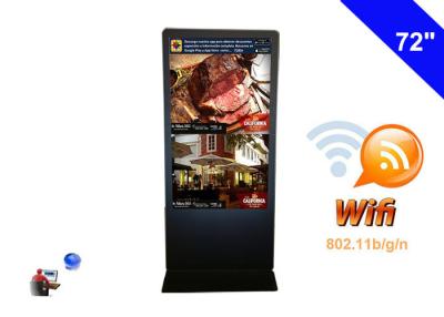 China Quad Core Android WIFI Digital Signage Network Kiosk LCD Digital Display 72 inch for sale