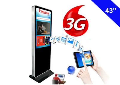 China Indoor 3G Digital Signage Wifi Free Standing Kiosk LCD Advertising Screen for sale