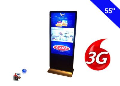 China Floor Standing Wireless Network 3G Digital Signage Indoor Display LCD 55 Inch for sale