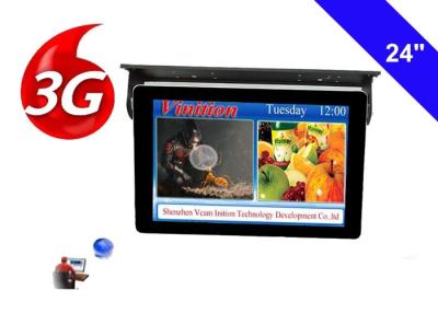 China Bus TV Monitors 24 Inch LCD Display with 3g network cloud managing system for sale