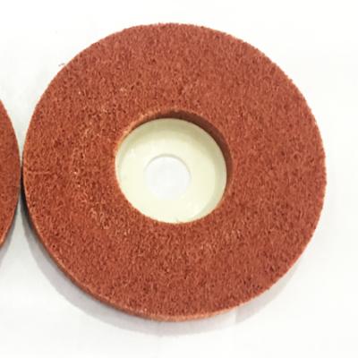 China High efficiency and long life red nonwoven wheel with ISO9001 metal certification for sale