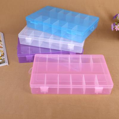 China Sustainable Clear Plastic Divided Storage Box With 13 Detachable Compartments For Screws for sale