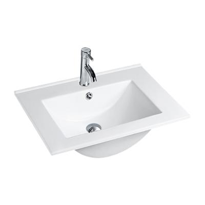 China Best quality rectangle shape white sanitary ware thin edge shallow sink and basin for sale