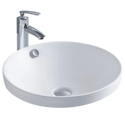 China Factory luxury hotel washbasin counter top ceramic bathroom sink round wash basin for sale