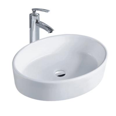 Chine Nordic style lavabo ceramic oval table top white art basin bathroom hand wash vessel sinks à vendre