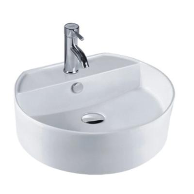 China Stylish single hole ceramic art round washbasin counter top bathroom hand wash basin sink for sale