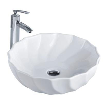 China Unique design washroom ceramic face wash sink counter top hotel bathroom art basin for sale