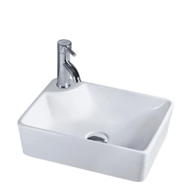 Chine Luxury lavatory art rectangular bathroom washbasin small ceramic hand wash basin à vendre