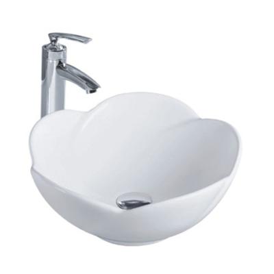 Chine Cheap price flower design ceramic counter top wc water washbasin hotel bathroom art basin à vendre