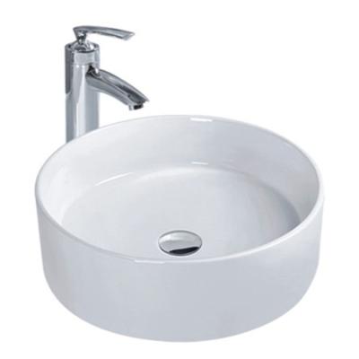 China European style ceramic art round shape counter top bathroom hand wash basin sink en venta