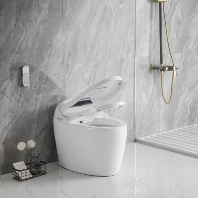 China Hot sale european sanitary ware washroom white ceramic one piece wc automatic smart toilet for sale