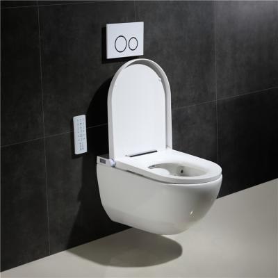 China Hot end cheap hotel ceramic bathroom sanitary ware bidet wc one piece wall hung toilet for sale