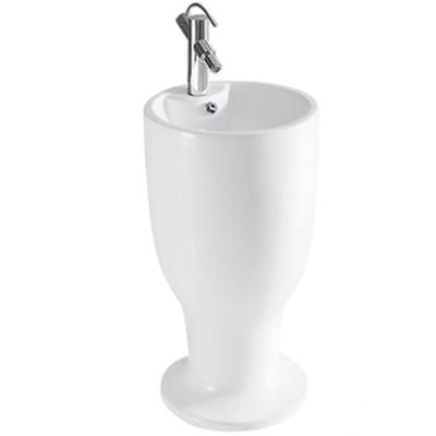 Китай Nordic style modern hotel unique designed popular white ceramic basin pedestal sink продается