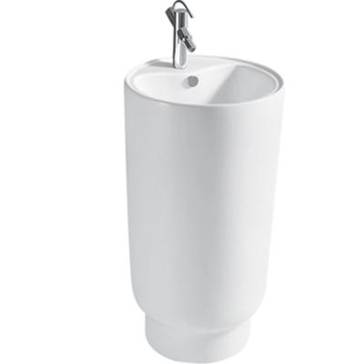 Chine Modern decorative floor standing one piece white ceramic pedestal sink basin à vendre