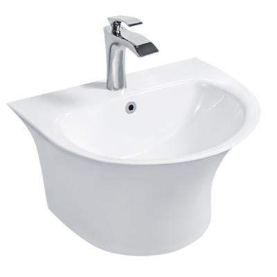 Chine European modern design high quality white ceramic bathroom wall hang basin à vendre