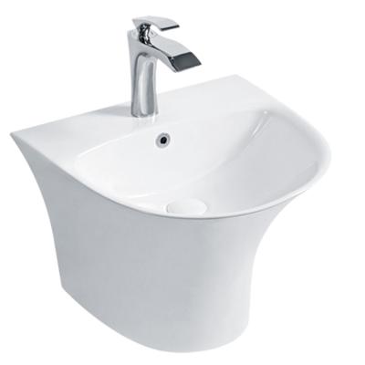 Китай Hot selling modern design luxury household white porcelain bathroom wall hang basin продается