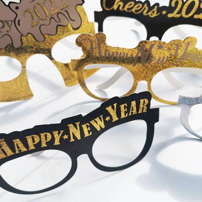 China Baby Shower LEMON Laser Gold Happy New Year Glasses Love New Year Party Glasses Photo Props Party Decorations Favors New Years Eve 2022 for sale